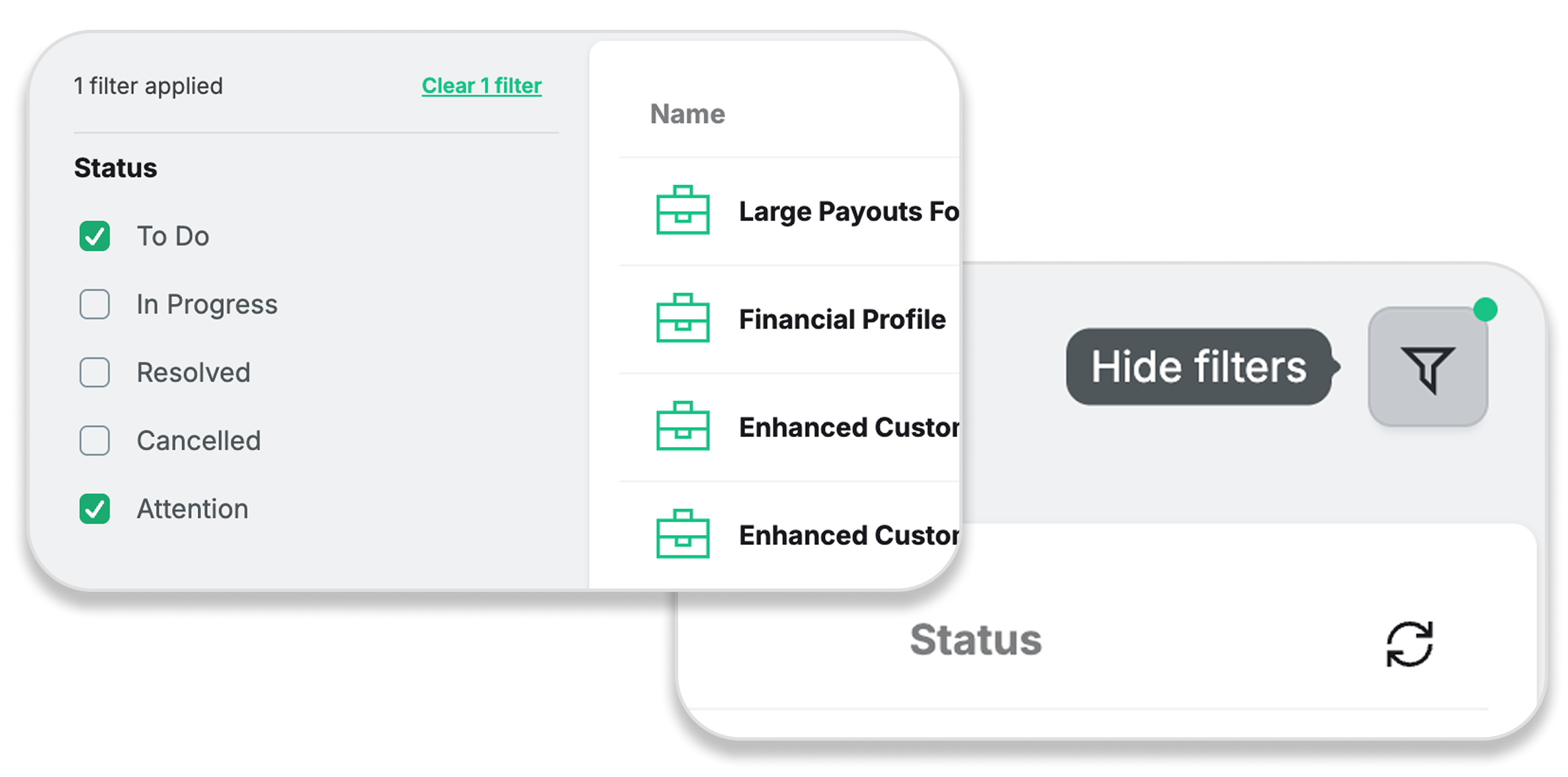 Filter and sort Workspaces