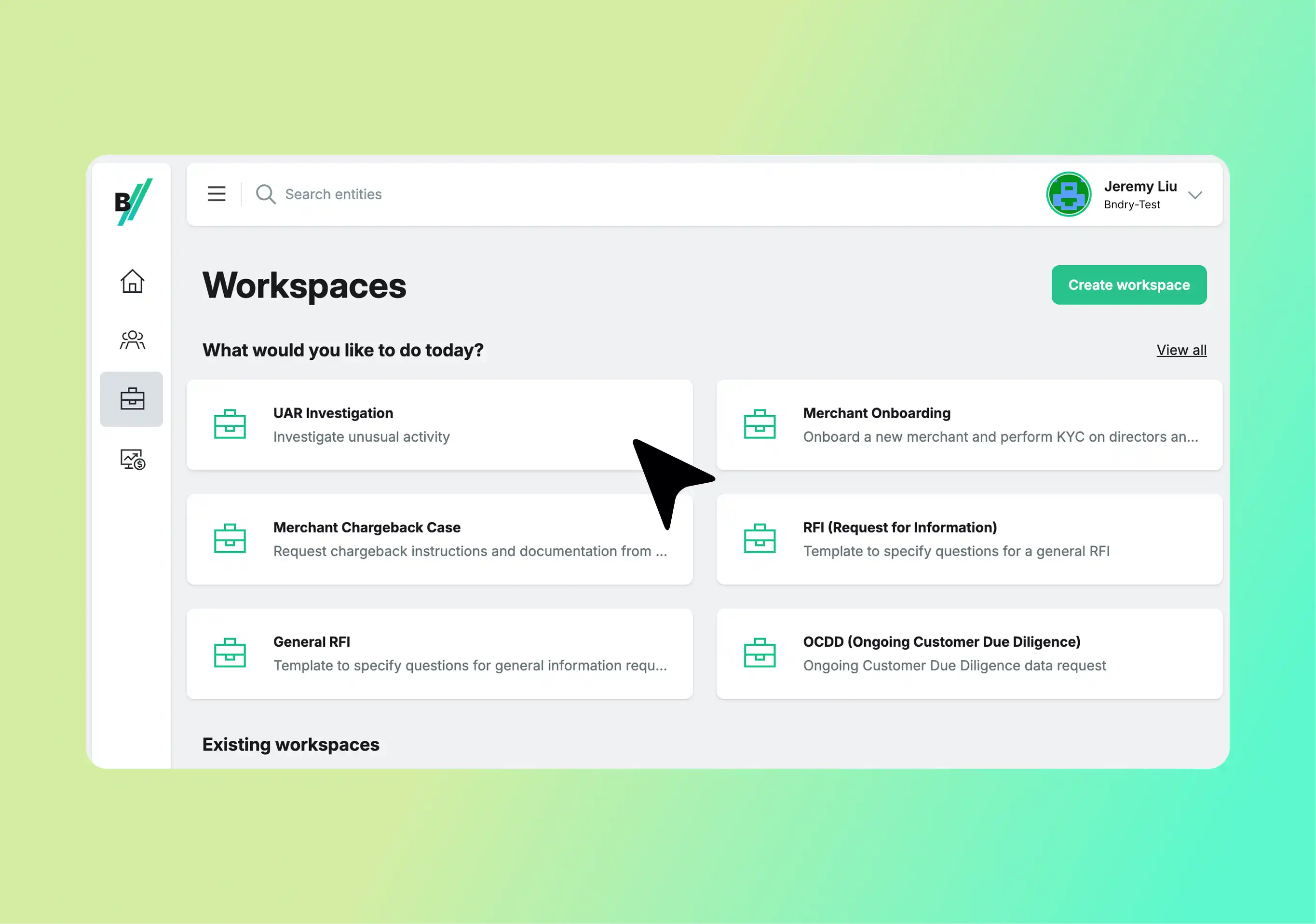 Workspaces for any compliance process